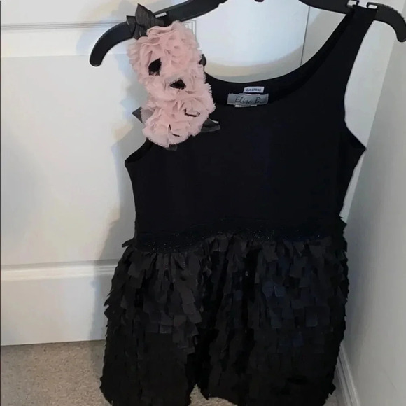 Elisa B ruffled black girl special occasion dress - Picture 1 of 9
